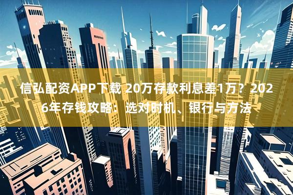 信弘配资APP下载 20万存款利息差1万？2026年存钱攻略：选对时机、银行与方法